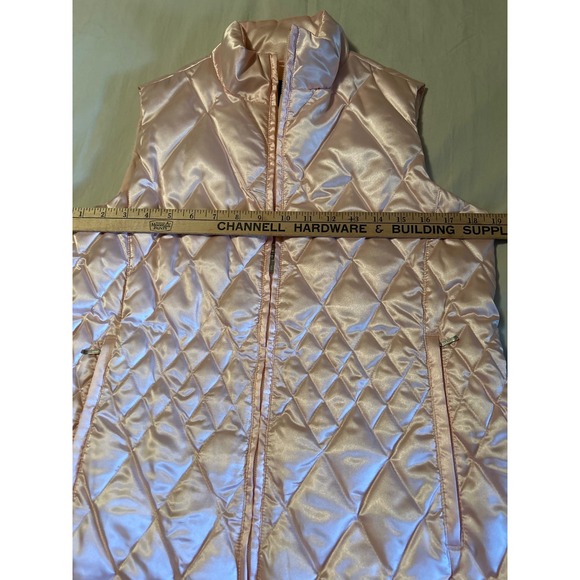 Lands' End Quilted Puffer Vest Womens S Pink Sleeveless Full Zip Pockets‎ Casual - Picture 4 of 5